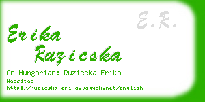 erika ruzicska business card